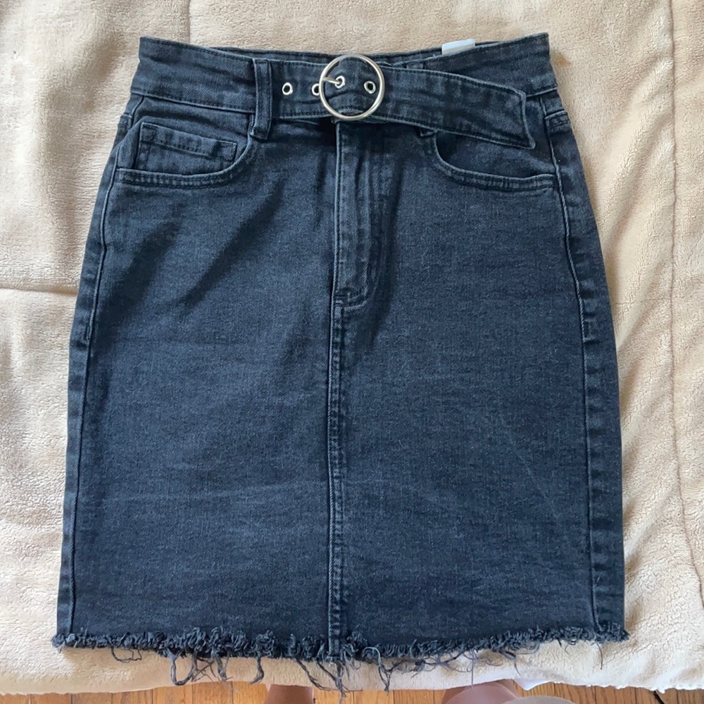 Dynamite black jean skirt